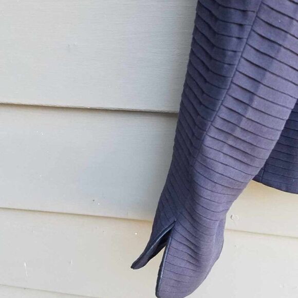 Stunning Talbots Navy Silk Textured Jacket size 4 - Picture 7 of 13